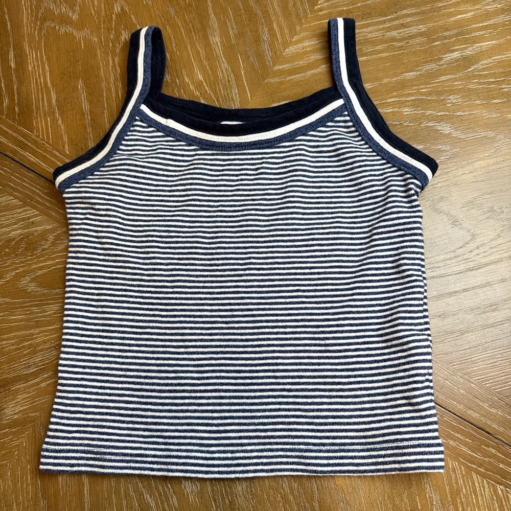 Striped Navy & White Tank Top vintage Next Era